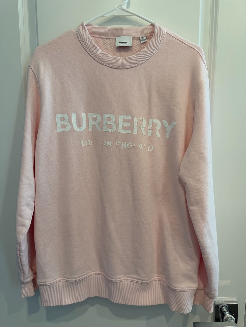 Burberry Pale Pink Logo Crewneck Sweatshirt